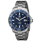 Tag Heuer Aquaracer Caliber 5 Automatic Blue Dial Silver Steel Strap Watch For Men WAN2111 BA0822