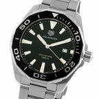 Tag Heuer Aquaracer Quartz Black Dial Stainless Steel Mens Watch WAY101A BA0746