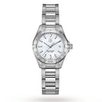 Tag Heuer Aquaracer Mother Of Pearl Dial Silver Steel Strap Watch For Women WBD131A BA0748