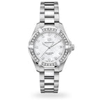Tag Heuer Aquaracer Diamonds White Dial Silver Steel Strap Watch For Women WBD1415 BA0741
