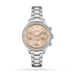 Hugo Boss Womens 1502565 Pandora Silver Tone Stainless Steel Watch With Rose Gold Dial