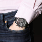 Hugo Boss Mens 1513853 Chronograph Pilot Edition Watch With Black Leather Strap