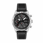 Hugo Boss Mens 1513853 Chronograph Pilot Edition Watch With Black Leather Strap