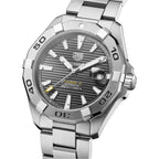 Tag Heuer Aquaracer Calibre 5 Grey Dial Silver Steel Strap Watch For Men WBD2113 BA0928