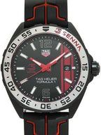 Tag Heuer Formula 1 Senna Special Edition Black Dial Two Tone Rubber Strap Watch For Men Waz1014 Ft8027