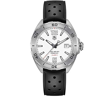 Tag Heuer Formula 1 Quartz White Dial Black Rubber Strap Watch For Men Waz2114 Ft8023