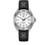Tag Heuer Formula 1 Quartz White Dial Black Rubber Strap Watch For Men Waz2114 Ft8023