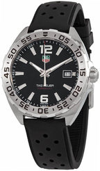 Tag Heuer Formula 1 Quartz Black Dial Black Rubber Strap Watch For Men Waz1112 Ft8023
