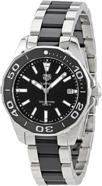 Tag Heuer Aquaracer Stainless Steel And Black Ceramic Ladies Watch