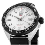Tag Heuer Formula 1 Quartz White Dial Black Rubber Strap Watch For Men Waz1111 Ft8023
