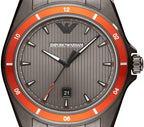 Emporio Armani Sigma Quartz Grey Dial Grey Steel Strap Watch For Men Ar11178