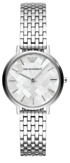 Emporio Armani Mother Of Pearl Dial Silver Steel Strap Watch For Women Ar11112