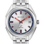 Bulova Jet Star Automatic Mens Silver Watch 96k112