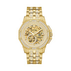 Bulova Crystal Mens Gold Watch 98A292