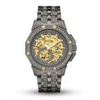 Bulova Crystal Mens Gold Watch 98A293