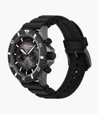 Emporio Armani AR11515 Men's Chronograph Watch, 43mm, Black & Grey Dial, Silicone Strap