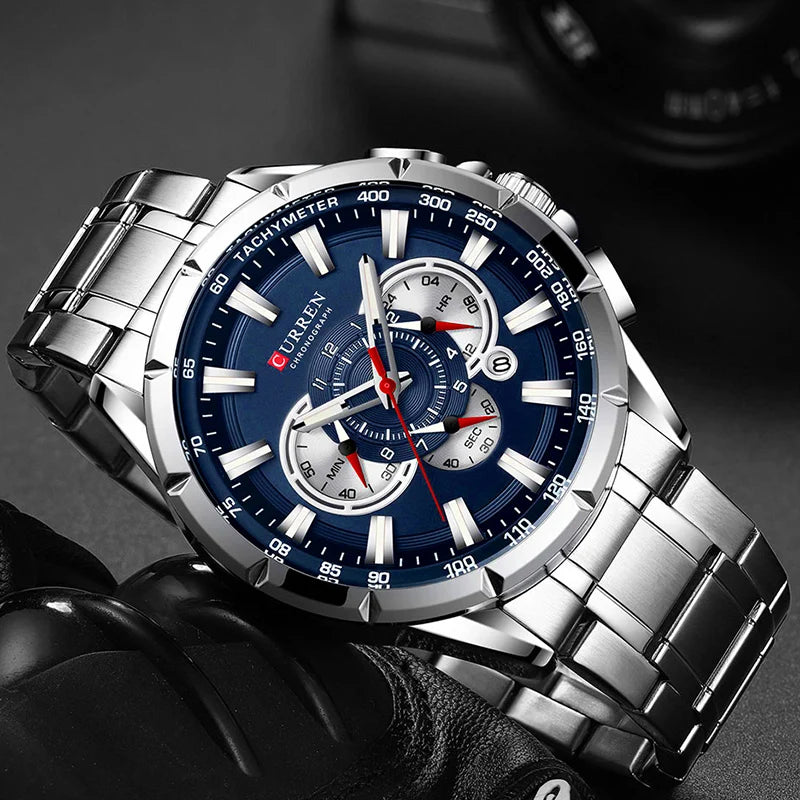 CURREN Men's Waterproof Chronograph Military Watch