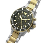 Emporio Armani Mens Watch Diver Chronograph 43mm Green Ar11361
