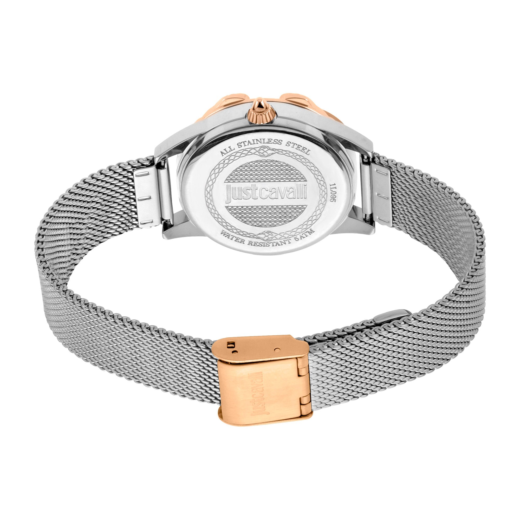 Just Cavalli JC Giro Steel Silver Rose Gold Serpente Zircons