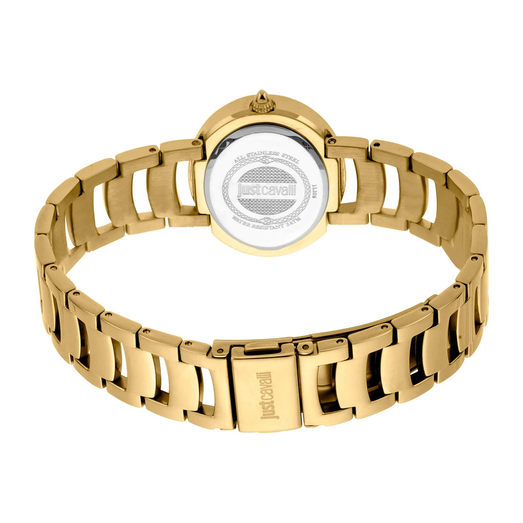 Just Cavalli Steel Yellow Gold Zebra Glitter
