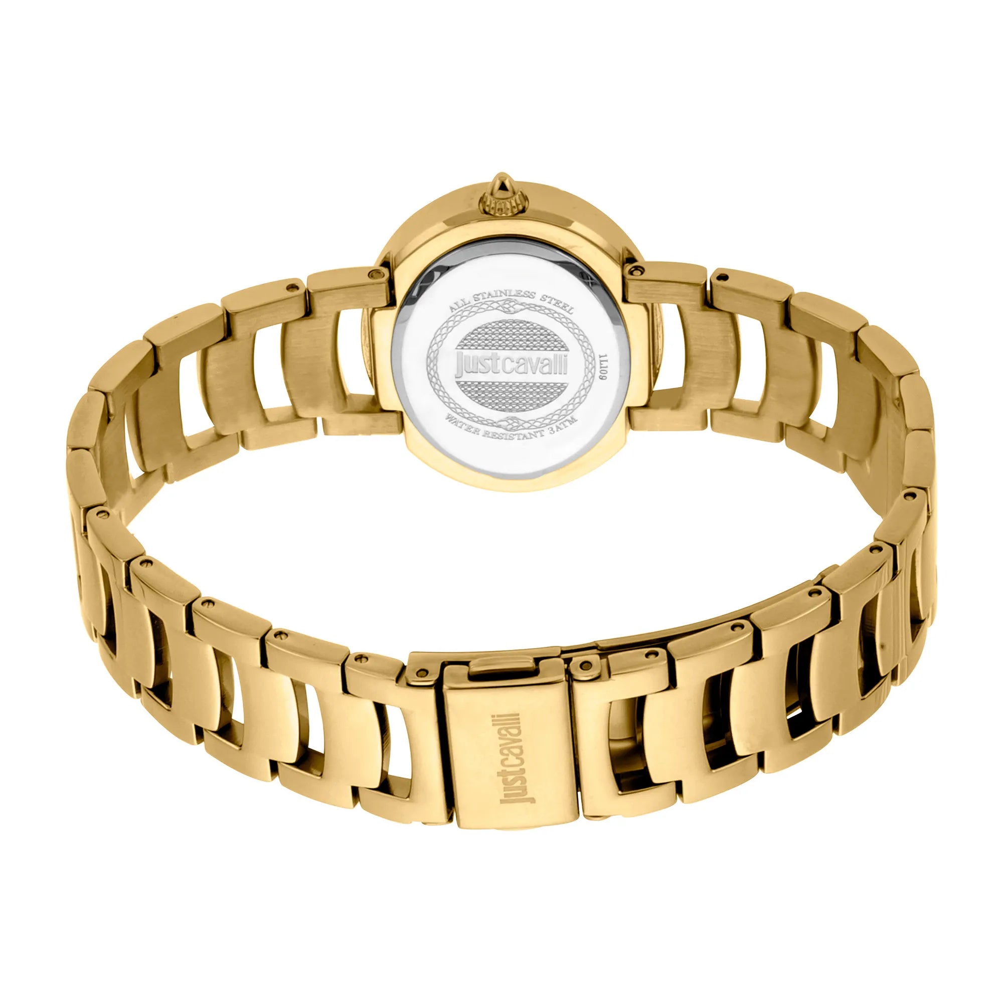 Just Cavalli Steel Yellow Gold Zebra Glitter