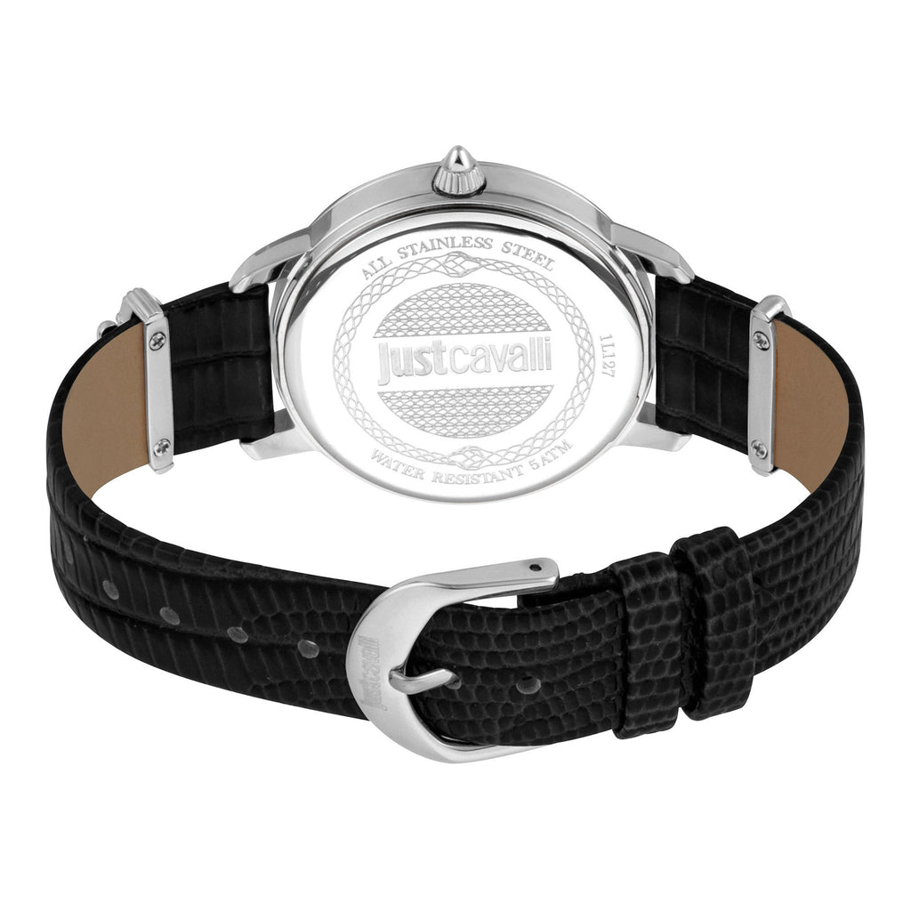 Just Cavalli Just per me Leather Black Silver Zebra Glitter