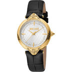 Just Cavalli Luce Leather Black Gold