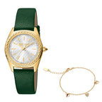 Just Cavalli Fashion Glam Leather Green Gold