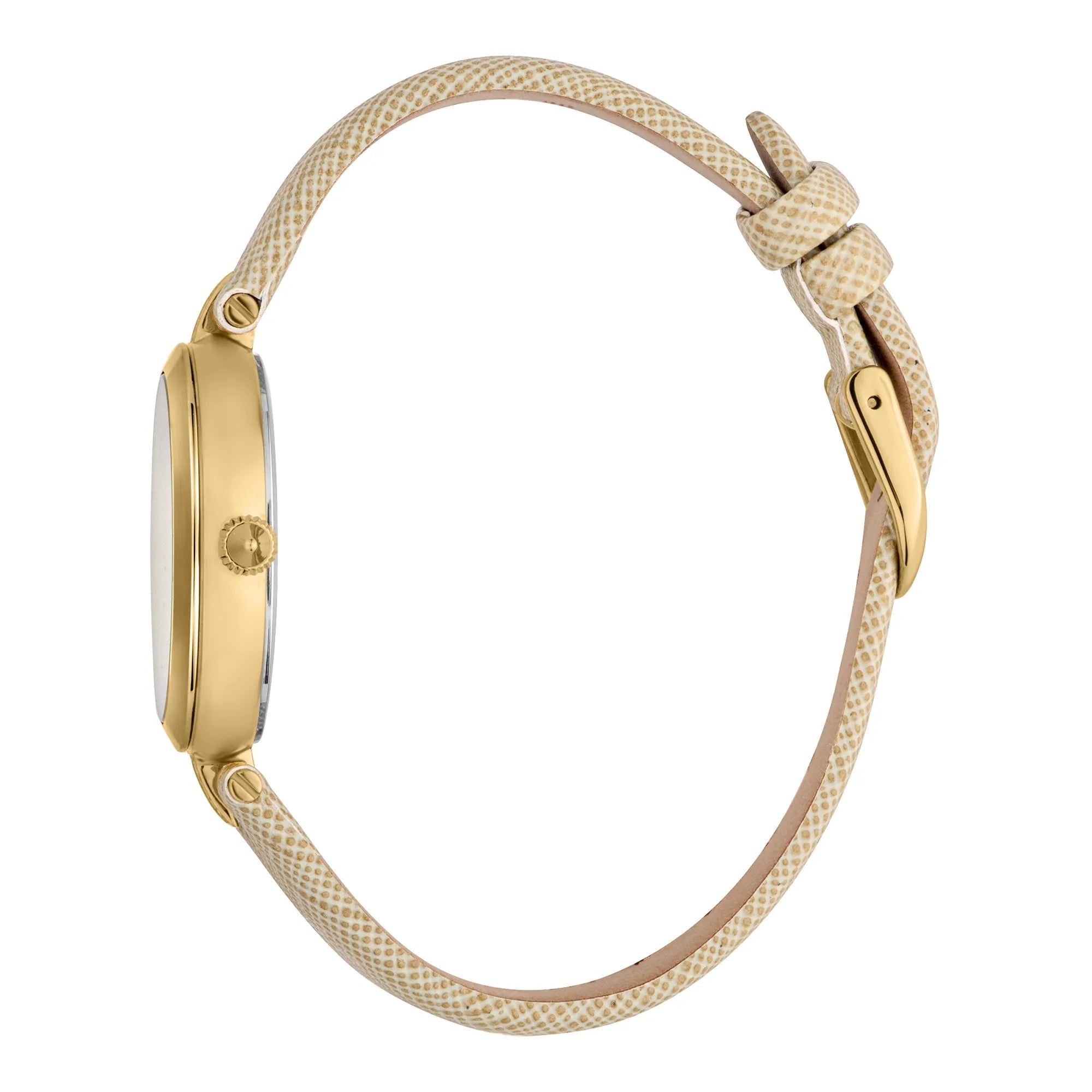 Just Cavalli Maiuscola Leather Beige Gold