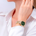Just Cavalli Quadro Yellow Gold Green