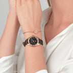 Just Cavalli Pacentro Leather Black Rose Gold
