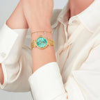 Just Cavalli Varenna Yellow Gold Turquoise