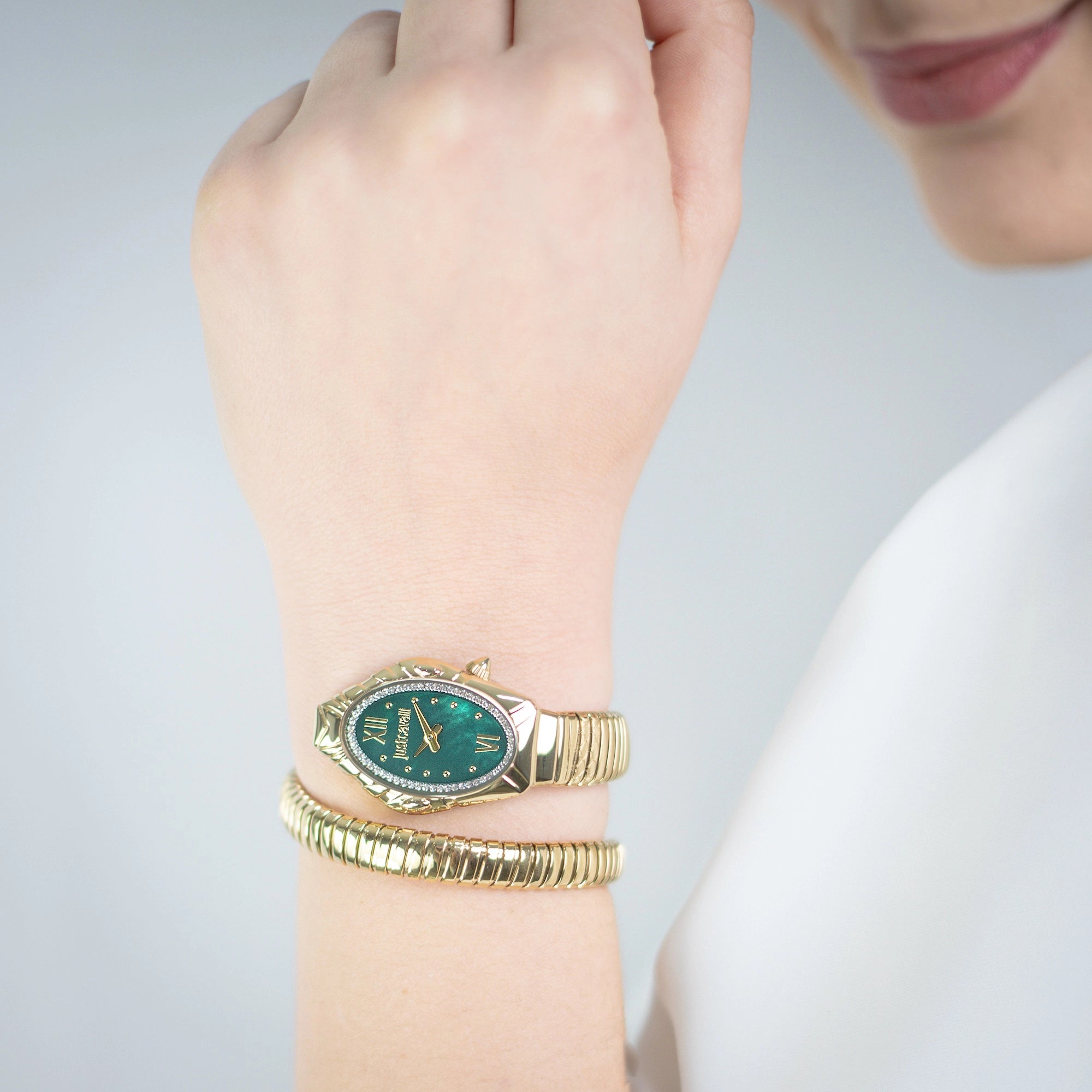 Just Cavalli Lirica Yellow Gold Green