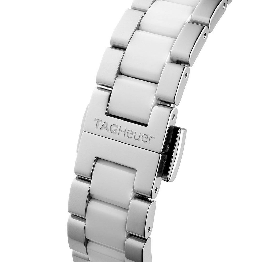 Tag Heuer Aquaracer Stainless Steel And White Ceramic Ladies Watch