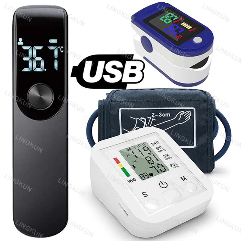 Automatic Tonometer Arm Blood Pressure Monitor LED Display