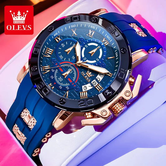 OLEVS 9986 Men's Waterproof Sport Watch - Luminous & Stylish