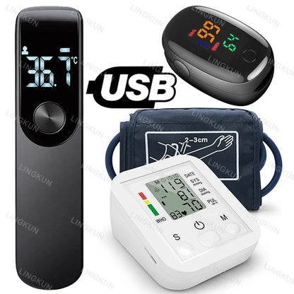 Automatic Tonometer Arm Blood Pressure Monitor LED Display