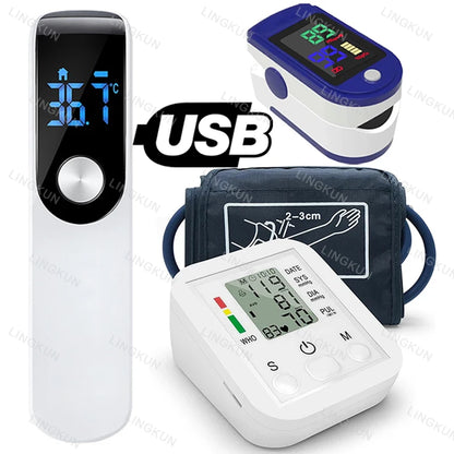 Automatic Tonometer Arm Blood Pressure Monitor LED Display