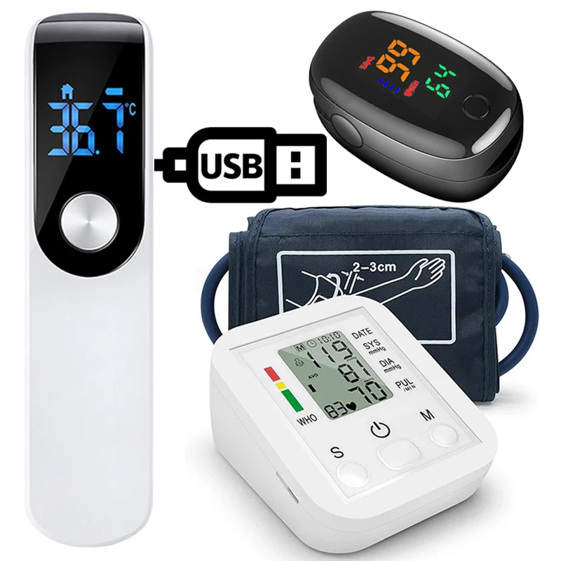 Automatic Tonometer Arm Blood Pressure Monitor LED Display