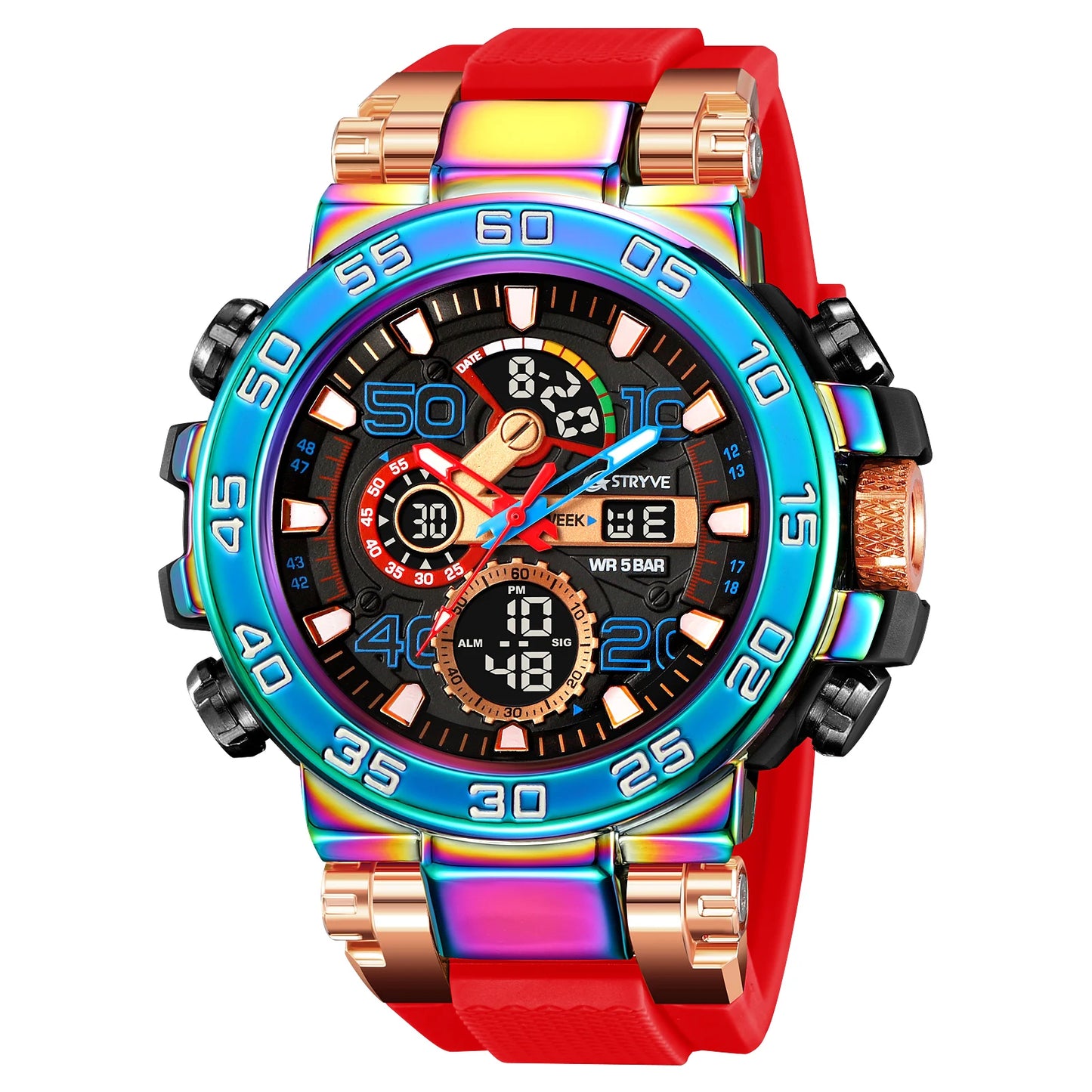 Men's Digital Sport Watch - STRYVE 8030 Chronograph