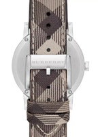 Burberry Ladies Watch Smoke Check Strap Bu9118