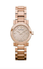 Burberry Ladies Watch The City Diamonds 26mm Rose Gold Bu9215
