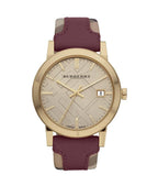 Burberry Ladies Watch The City Check Champagne Bu9017