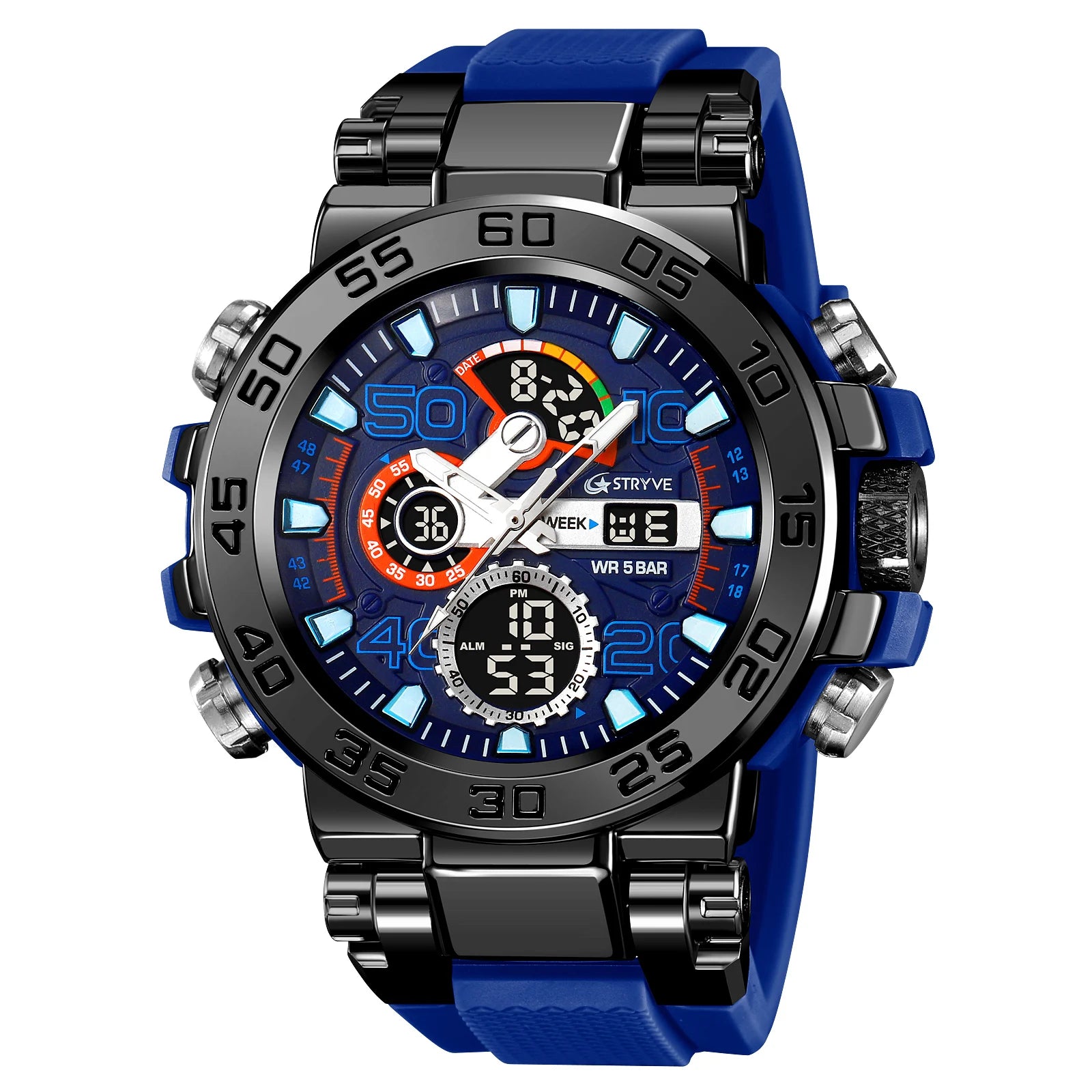 Men's Digital Sport Watch - STRYVE 8030 Chronograph