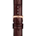 Tissot Mens Watch Carson Auto Powermatic 80 Premium 40mm Silver Brown T1224073603300
