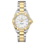 Tag Heuer Aquaracer Diamonds Mother Of Pearl Dial Two Tone Steel Strap Watch For Women WBD1321 BB0320