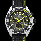 Tag Heuer Formula 1 Quartz Chronograph Grey Dial Black Nylon Strap Watch For Men Caz101ag Fc8304