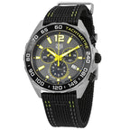 Tag Heuer Formula 1 Quartz Chronograph Grey Dial Black Nylon Strap Watch For Men Caz101ag Fc8304