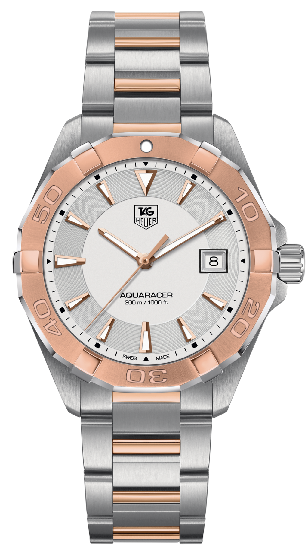 Tag Heuer Aquaracer White Dial Watch For Men WAY1150 BD0911