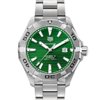 TAG Heuer Aquaracer Calibre 5 Green Dial Automatic Men's Watch, 43mm — WAY2015.BA0927